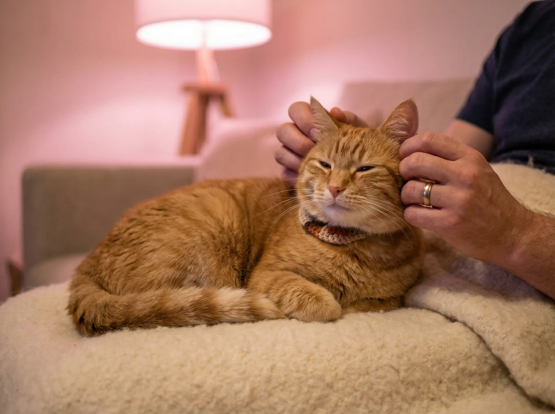 猫咪被温柔抚摸的幸福时刻 - 血腥视频